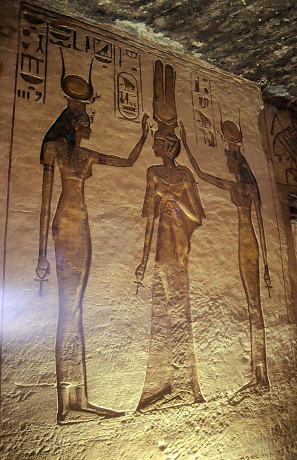 Wandrelief im kleinen Tempel von Abu Simbel