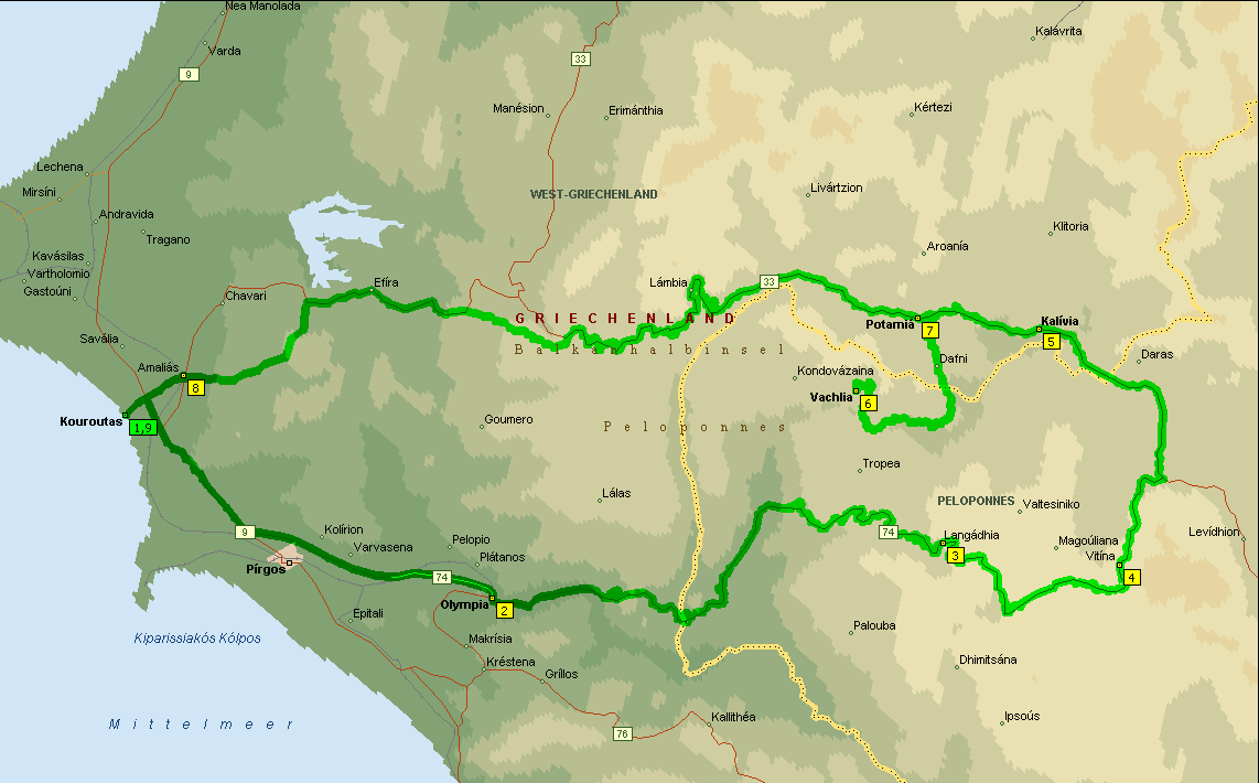 Route der Rundfahrt