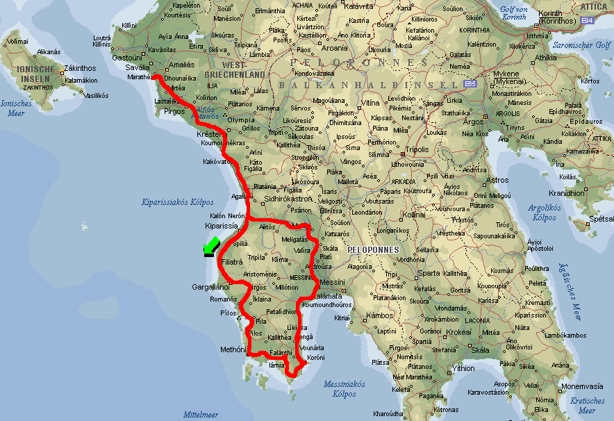 Route des Ausflugs