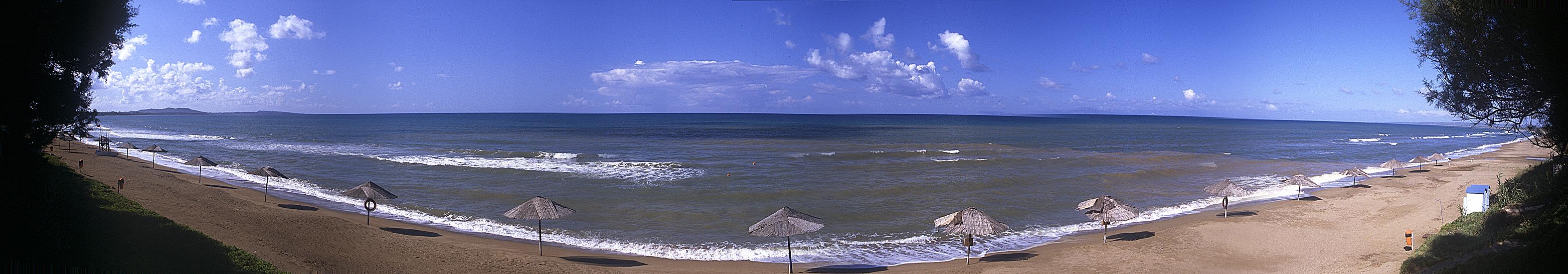 Der hübsche Strand von meinem Campingplatz