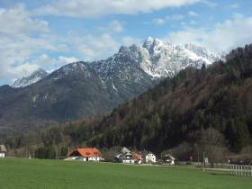 noch ein Blick auf die Berge beim Wurzenpaß, Slowenien