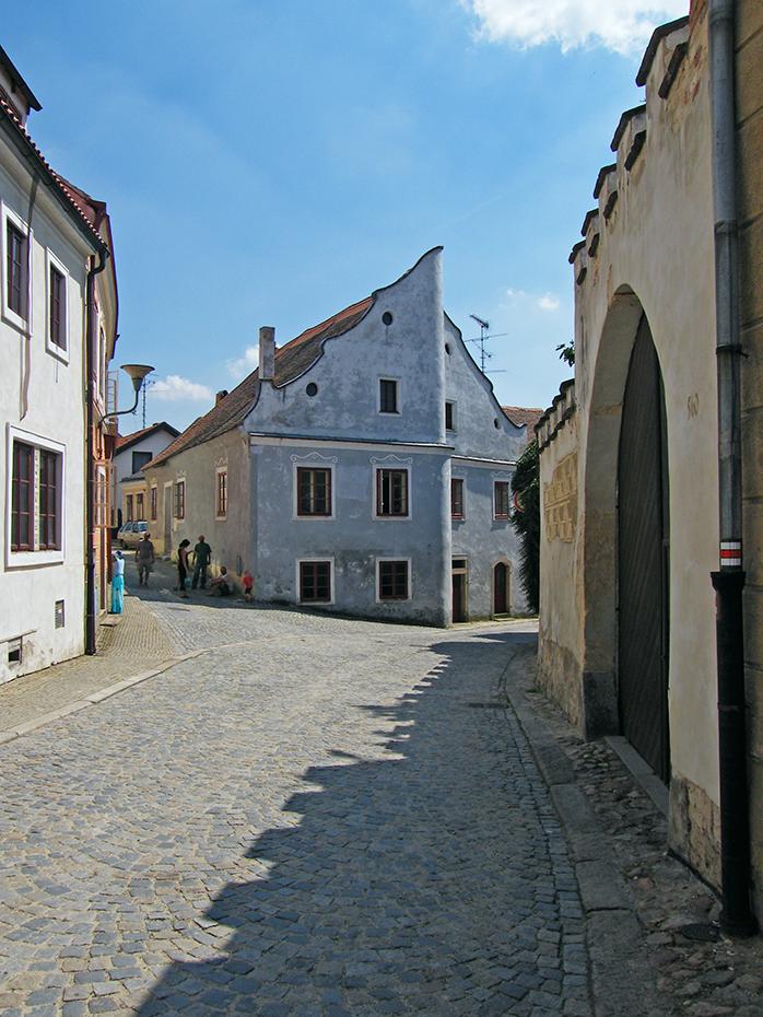 Straße in der Altstadt, Slavonice
