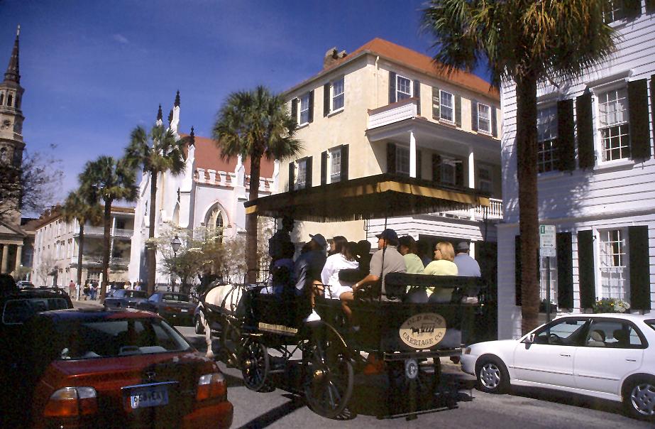 typische Straße in Charleston