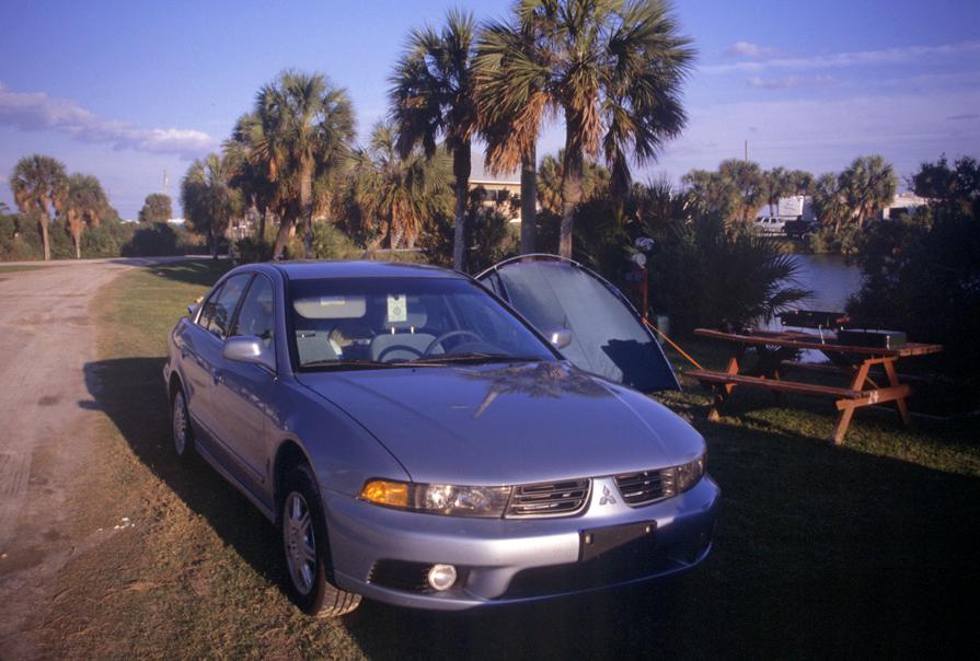 'mein' Auto mit meinem Zelt am Aligator Point