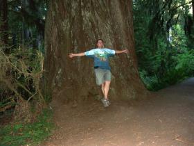 Ich und der 'kleine' Stamm eines Redwoods, Redwwod NP