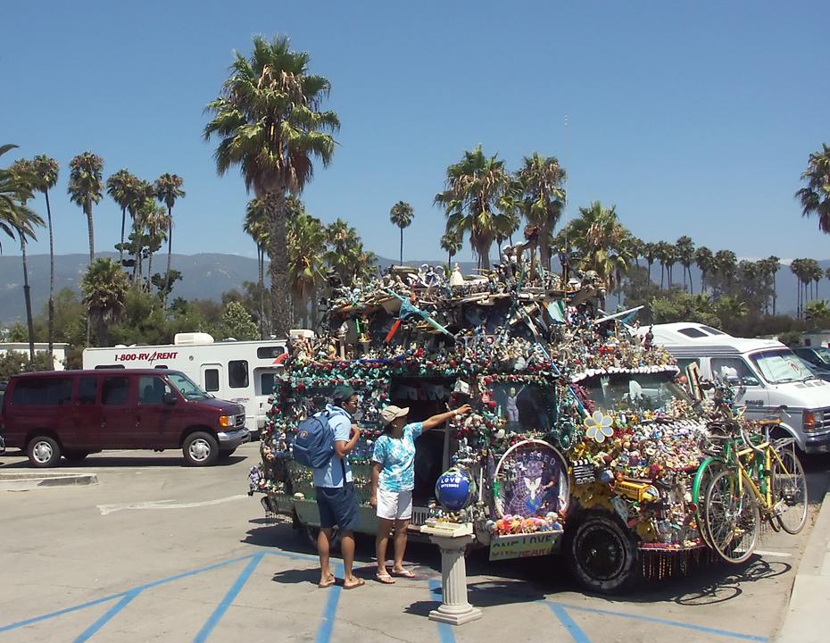 verrücktes Auto in Santa Barbara