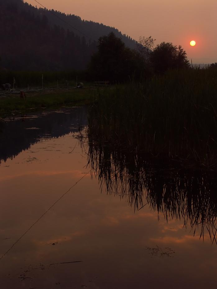 Sonnenuntergang in Coeur d'Alene, WA