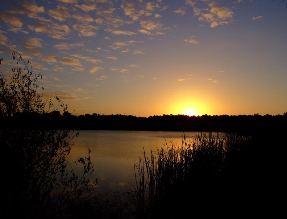 Sonnenuntergang vom Zelt aus, Mt. Pleasant, SC