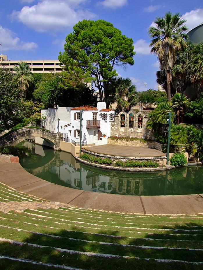 Freilichttheater am Ende des Riverwalks, San Antonio, TX
