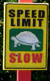Geschwindigkeitsbeschränkung im Miami Zoo, Miami, FL