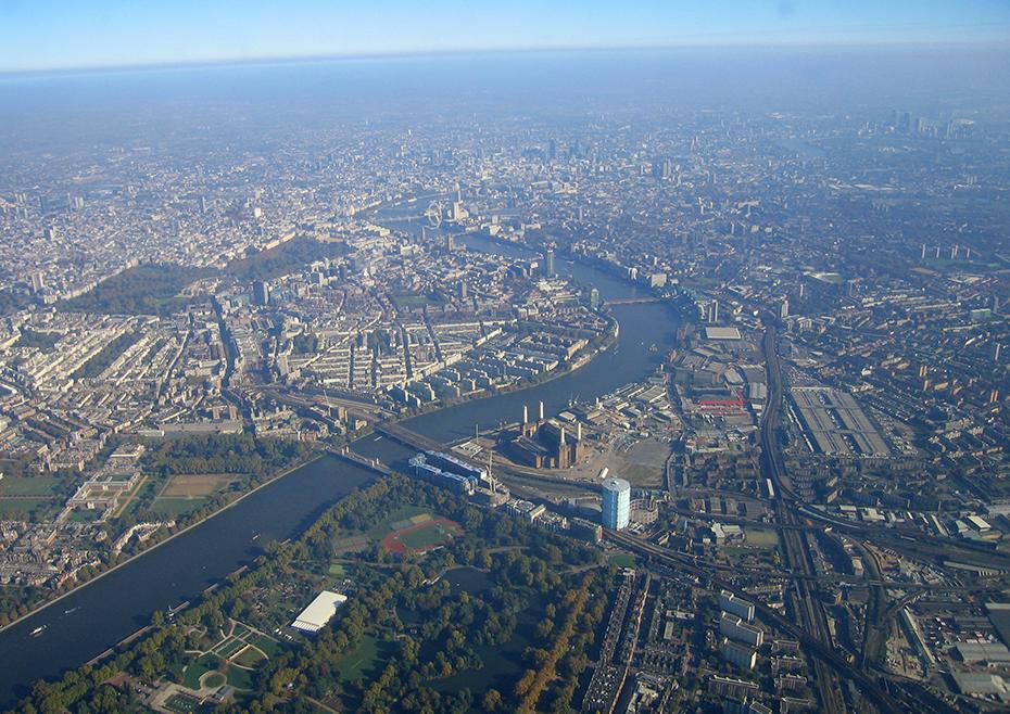 London beim Landeanflug