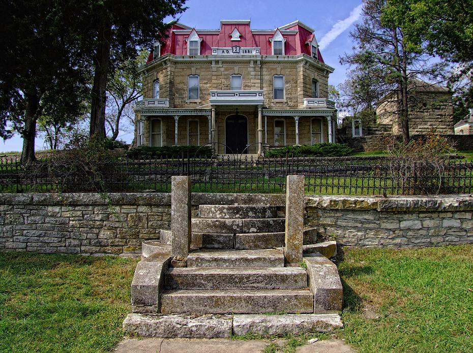 Das alte Herrenhaus im Tallgrass NPS, KS