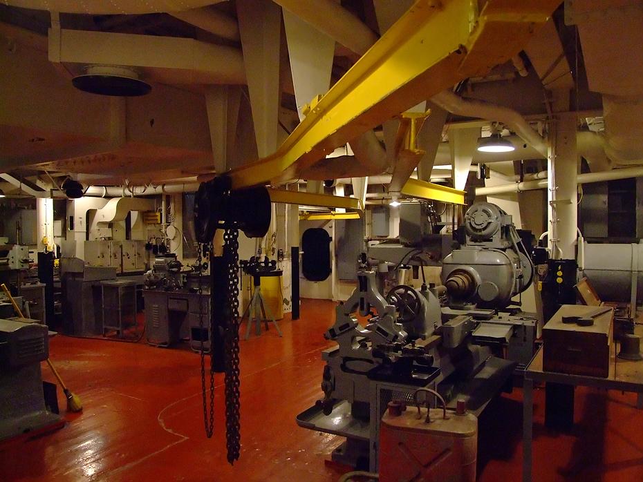 Werkstatt im Battleship USS Alabama, Mobile, AL