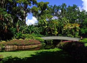 Eingang zum botanischen Garten, Cypress Garden, FL