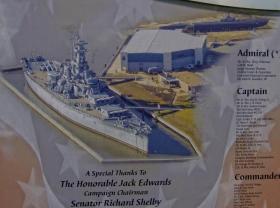 Plan der Gedenkstätte rund um das Battleship USS Alabama, Mobile, AL