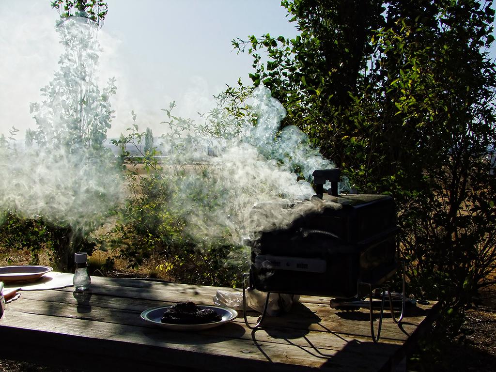 rauchender Grill, Campingplatz in Fillmore, UT