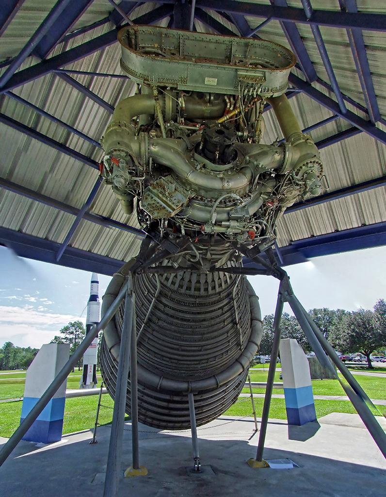 Raketenmotor im Stennis Space Center